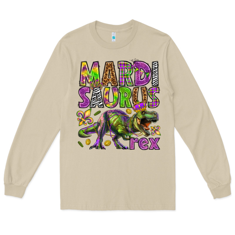 Mardi Saurus Rex Long Sleeve Tee by HowdyJamesFarm | Teevron