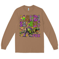 Toasted Coconut Mardi Saurus Rex Long Sleeve Tee - HowdyJamesFarm
