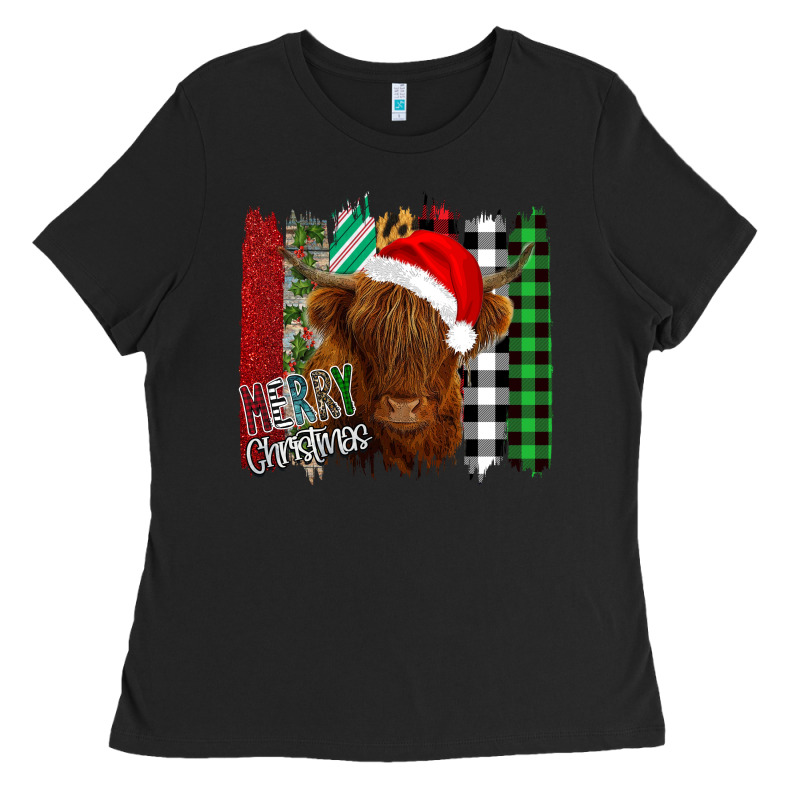 Merry Christmas Cow Ladies Tee by Bettercallsaul | Teevron