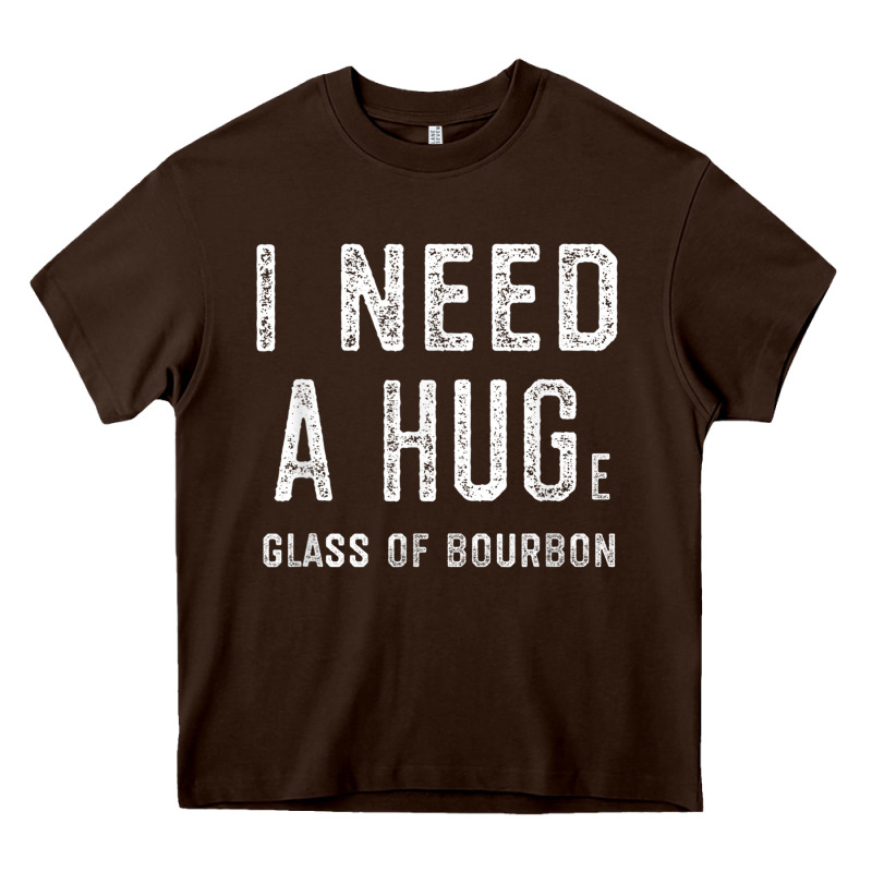 I Need A Huge Glass Of Bourbon T Shirt Bourbon Gifts For Him Heavy Core Tee by minhPixels | Teevron