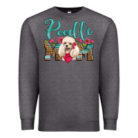 Charcoal Heather poodle mom Premium Sweatshirt - Artiststas