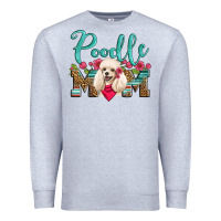 Heather Grey poodle mom Premium Sweatshirt - Artiststas