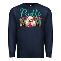 Navy poodle mom Premium Sweatshirt - Artiststas