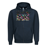 Navy blessed mom Zipper Hoodie - SublimationCraftShop