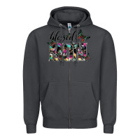 Smoke blessed mom Zipper Hoodie - SublimationCraftShop