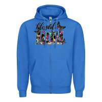 True Royal blessed mom Zipper Hoodie - SublimationCraftShop