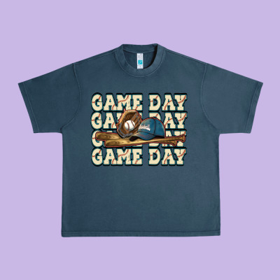 Game Day Baseball Urban Heavy Tee Designed By Howdyjamesfarm