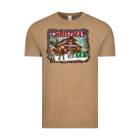 Vintage Coffee Christmas On The Farm Vintage Tee - RanaPortraitStore