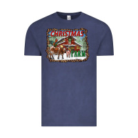 Vintage Denim Christmas On The Farm Vintage Tee - RanaPortraitStore