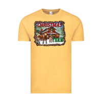 Vintage Mustard Christmas On The Farm Vintage Tee - RanaPortraitStore