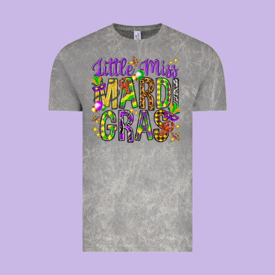 Little Miss Mardi Gras Vintage Tee Designed By Howdyjamesfarm
