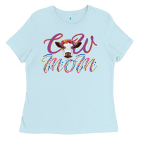 Baby Blue Cow Mom Ladies Tee - Bettercallsaul