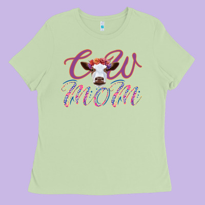 Cow Mom Ladies Tee Designed By Bettercallsaul