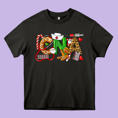 Christmas Cna Certified Nursing Assistant Heavy Core Tee Designed By Lillyallendesigns
