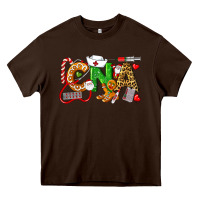 Chocolate Brown Christmas CNA Certified Nursing Assistant Heavy Core Tee - LillyAllenDesigns