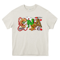 Cream Christmas CNA Certified Nursing Assistant Heavy Core Tee - LillyAllenDesigns