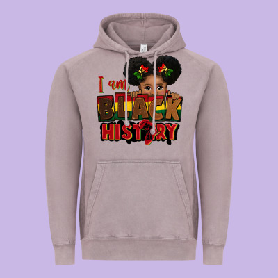 I Am Black History Black Girl Peekaboo Juneteenth Vintage Hoodie Designed By Cowgirlartshop