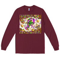 Burgundy Mardi Gras with crab tumbler Long Sleeve Tee - HowdyJamesFarm