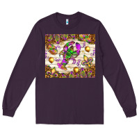 Plum Mardi Gras with crab tumbler Long Sleeve Tee - HowdyJamesFarm
