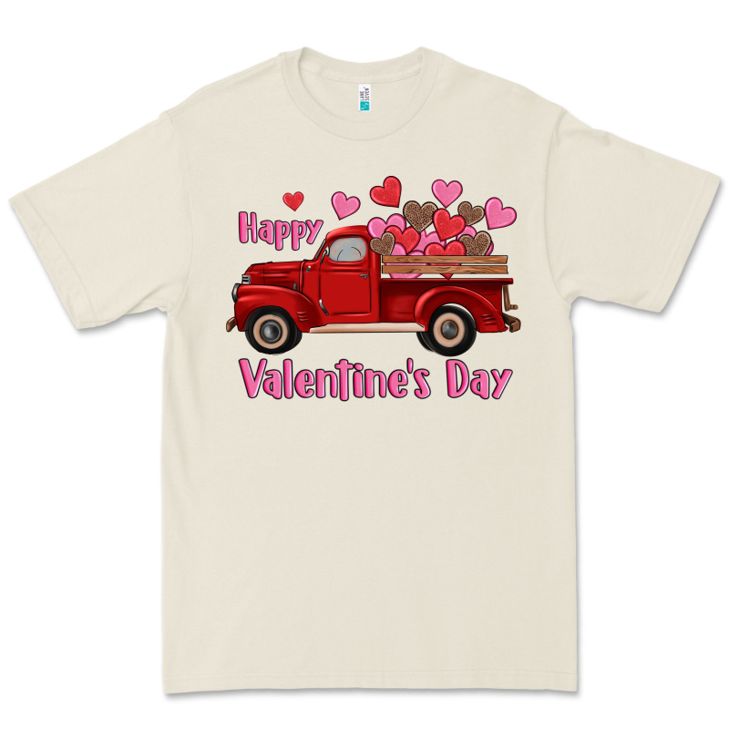 Happy Valentine's Day Truck Hearts Premium Tee by RanaPortraitStore | Teevron
