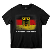 Black Germany German Flag Deutschland Souvenir Gift Alemania Heavy Core Tee - minhPixels