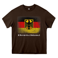 Chocolate Brown Germany German Flag Deutschland Souvenir Gift Alemania Heavy Core Tee - minhPixels