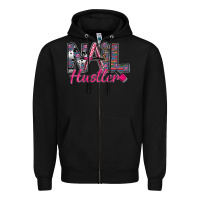 Black Nail hustler Zipper Hoodie - SublimationCraftShop