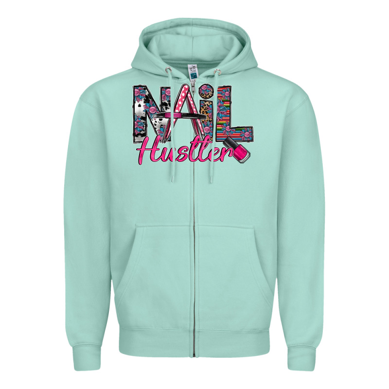 Nail Hustler Zipper Hoodie by SublimationCraftShop | Teevron