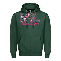 Sports Green Nail hustler Zipper Hoodie - SublimationCraftShop