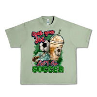 Oil Green Grab your joe let's go Soccer Urban Heavy Tee - HowdyJamesFarm