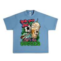 Pebble Blue Grab your joe let's go Soccer Urban Heavy Tee - HowdyJamesFarm