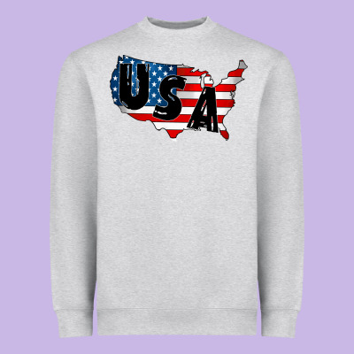 Usa Heavyweight Sweatshirt Designed By Cowhidedigitalart