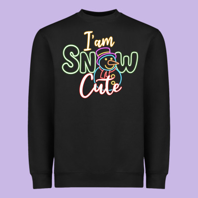L Am Snow Cute Heavyweight Sweatshirt Designed By Cowhidedigitalart