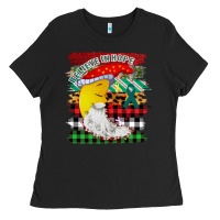 Black Christmas Brushstrokes Moon Ladies Tee - Bettercallsaul