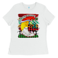 White Christmas Brushstrokes Moon Ladies Tee - Bettercallsaul