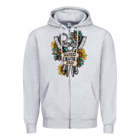 Heather Grey barber shop Zipper Hoodie - SublimationCraftShop