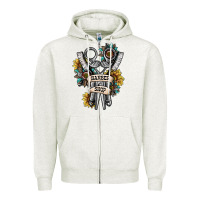 Oatmeal Heather barber shop Zipper Hoodie - SublimationCraftShop