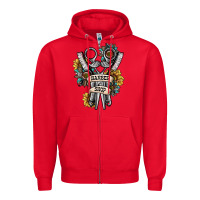 Red barber shop Zipper Hoodie - SublimationCraftShop