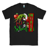 Black Christmas Character Nurse Classic Tee - NancyCooperArtShop