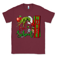 Burgundy Christmas Character Nurse Classic Tee - NancyCooperArtShop