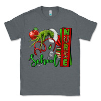 Charcoal Heather Christmas Character Nurse Classic Tee - NancyCooperArtShop