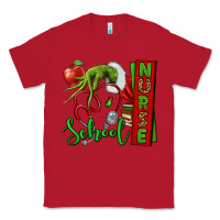 Red Christmas Character Nurse Classic Tee - NancyCooperArtShop