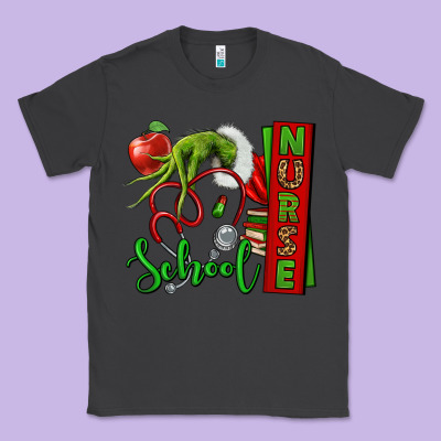 Christmas Character Nurse Classic Tee Designed By Nancycooperartshop