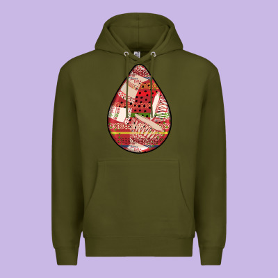 African Fabric Pattern Teardrop Earrings 3 Premium Hoodie Designed By Bundleandbundleshop