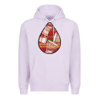 Lilac african fabric pattern teardrop earrings 3 Premium Hoodie - BundleAndBundleShop