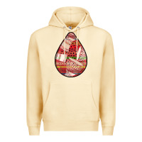 Pina Colada african fabric pattern teardrop earrings 3 Premium Hoodie - BundleAndBundleShop