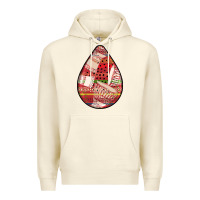 Sandshell african fabric pattern teardrop earrings 3 Premium Hoodie - BundleAndBundleShop