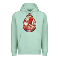 Seafoam african fabric pattern teardrop earrings 3 Premium Hoodie - BundleAndBundleShop
