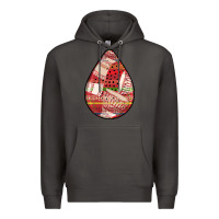 Smoke african fabric pattern teardrop earrings 3 Premium Hoodie - BundleAndBundleShop