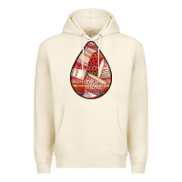 Tofu african fabric pattern teardrop earrings 3 Premium Hoodie - BundleAndBundleShop